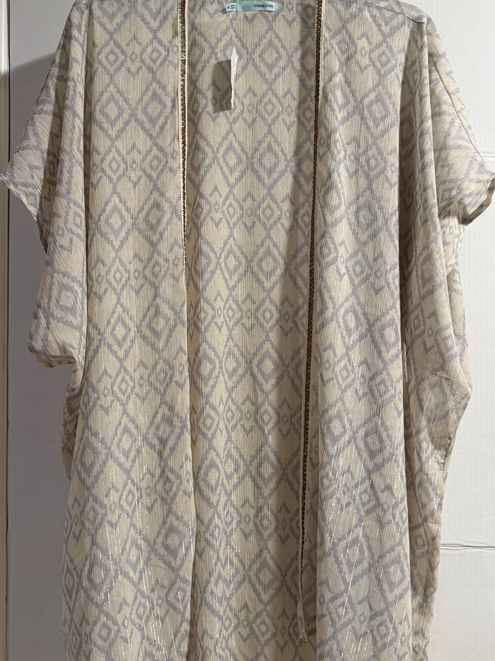 NWT Maurice’s Kimono Cardigan - Beige and Light Gray